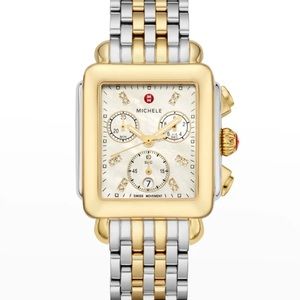 MICHELE
Deco 18 Two-Tone Diamond Detail Watch